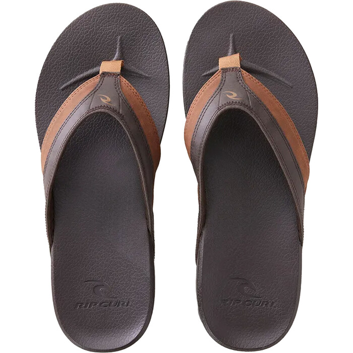 2024 Rip Curl Mnner Soft Top Open Toe Flip Flops 1B9MOT - Brown / Tan